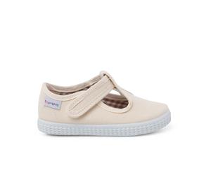 Pisamonas Scarpe Occhio di Bue T-Bar Bambini Chiusura A Strappo Misurare 28 Colore Jeans Bianchi