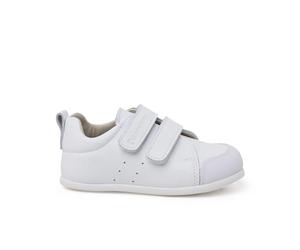 Pisamonas Sneakers Morbide in Pelle con Doppia Chiusura A Strappo Misurare 20 Colore Bianco