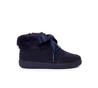 Pisamonas Stivaletti Bambina Scamosciati Collo Pelliccia Lacci Raso