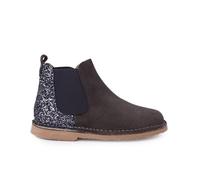 Pisamonas Stivaletti Bambina Scamosciati con Tallone Glitter Misurare 32 Colore Grigio Scuro