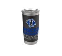 Pisces Birthday King Pisces Birthday Bicchiere termico in acciaio inox doppia parete