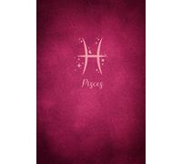 Pisces Notebook with Minimalist Aesthetic and Pink and Purple Cover