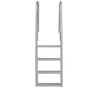 Piscina a 4 livelli in alluminio per piscina (167 cm) - Stabile supporto per alzata con gradini antiscivolo - ideale per salire e uscire in modo sicuro