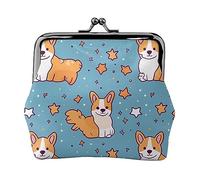 Piscina Acqua Stampato Portamonete Per Le Donne Del Raccoglitore Della Borsa Del Raccoglitore Dell'unità di elaborazione Del Sacchetto, Corgi, Taglia unica, Vintage
