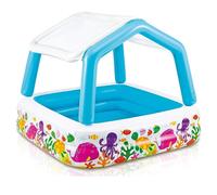 PISCINA ACQUARIO PARASOLE RIMOVIBILE MULTICOLORE GONFIABILE 157X157X122CM 57470