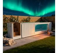 Piscina all'aperto personalizzata per famiglie da 6,1 m e 40 piedi piscina mobile contenitore piscina portatile fuori terra ideale per famiglie e case vacanze