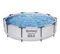 Piscina base struttura e liner rotonda Steel Pro MAX da 305x76 cm grigio chiaro - Bestway