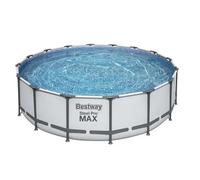 PISCINA BESTWAY 5612Z STEEL PRO MAX 488x122h con pompa scaletta e telo copertura
