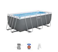PISCINA BESTWAY FUORITERRA 412X201X122H POWERSTEEL RETTANGOLARE POMPA SCALETTA