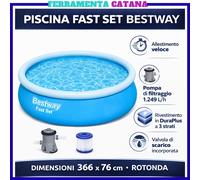 piscina bestway gonfiabile fuori terra rotonda tonda da bambini con pompa filtro