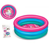 PISCINA bimbi 3 ANELLI UNICORNO 100cm per bambina bambini giardino gonfiabile