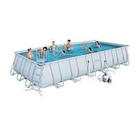 Bestway Power Steel Piscina 732x366x132 cm, pvc/tritech, effetto mosaico interno, include filtro a sabbia, copertura, scaletta, dosatore chimico Chemconnect