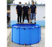 Piscina circolare esterna fuori terra, tela resistente per laghetto dei pesci, nuoto, cultura koi, irrigazione agricola, divertimento in famiglia
