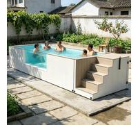 Piscina comunitaria del contenitore, piscina modulare del contenitore di | Il formato della piscina comunitaria è adatto alle aree ricreative all"aperto condivise pianificate all"interno di sviluppi