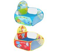 Piscina con palline per bambini - Tenda pieghevole con sabbiera a sfera oceanica | Casetta da gioco per piscina coperta da basket | Box in poliestere ispessito per bambini Home Fun Blu Rosso