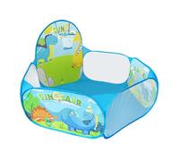 Piscina con palline per bambini - Tenda pieghevole con sabbiera a sfera oceanica | Casetta da gioco per piscina coperta da basket | Box in poliestere ispessito per bambini Home Fun Blu Rosso