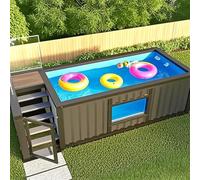 Piscina contenitore per famiglie, 6,1 m/12,2 m, piscina portatile con struttura in acciaio, ideale per resort, case ed eventi all'aperto