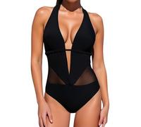 Piscina Costume Intero O Due Pezzi Premaman Spalline Particolari Comode Oltre Scollato all Anello Bandiera Corsetto Preformate Brillantinato 6XL Leg Adatti Fidanzati Sovrappeso Marroni Nascondi