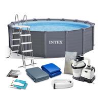 Piscina da giardino a pannelli 478 x 124 cm 12 in 1 INTEX 26384