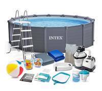 Piscina da giardino a pannelli 478 x 124 cm 18 in 1 INTEX 26384