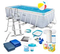 Piscina da giardino con struttura 400 x 200 x 100 cm, set 18 in 1 INTEX 26780