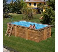 Piscina da giardino in legno Evora Gre da 620x420x120 cm