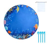 Piscina da spiaggia per bambini - Piscina pieghevole pop-up per bambini con baldacchino UV e base paraspruzzi | Facile installazione gonfiabile per bambini e bambini, area giochi d'acqua portatile per