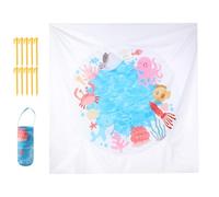 Piscina da Spiaggia - Piscine Pieghevoli e Telo Spiaggia con Sacca di Stoccaggio | Tappetino Portatile Viaggio 2 In 1 Giocattolo Acqua Con Per Esterno Famiglia Giardino Parco Sabbia