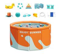 Piscina Del Cerchio Splash - Bagno Pieghevole Da Giardino, Trogolo D'acqua Esterno | Piscina Familiare Non Infiammabile Pieghevole, Vasca Da Bagno Per Animali Domestici Per Bambini, Ragazzi, Ragazze,