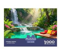 Piscina della Valle della Foresta Pluviale Puzzle in Legno Impermeabile DIY Puzzles Da 1000 Pezzi Regali Per Adulti Colorati Per Decorazioni Domestiche