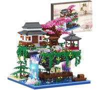 Piscina di Fiori di Pesca Architettura Modello Set di Costruzione, 3320 Pz Micro Mini Nano Blocchi di Costruzione Modello per Adulti Bambini.