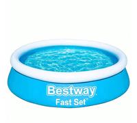 Piscina Fast Bestway Gonfiabile Fuoriterra Rotonda Autoportante 183cm Giardino Piscina bestway fast-set 57392 rotonda tritech pvc-poliest. 3 strati anello superiore gonfiabile autoportante, toppa ripa
