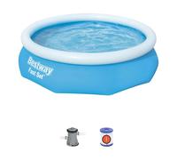 BESTWAY piscina gonfiabile autoportante blu - DIAMOND ⌀ 300 x 76 cm - piscina fuori terra rotonda autoportante con filtro a cartuccia + 1 cartuccia inclusa