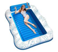 Piscina Floats | Inflatable Floating Water Hammock| Floating Lounger with Cup Holder for Tanning Pool River Beach Vacation Travel Water Play | Piscina Floats for Adults | Inflating Water Lounger Mat