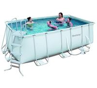 Bestway Power Steel 56456 piscina fuori terra Piscina con bordi Piscina rettangolare 8124 L Blu, Grigio