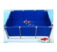 Piscina Fuori Terra, 300x200x50 cm in PVC Blu per Nuoto, laghetti per Pesci, acquacoltura, Serbatoi d'Acqua, irrigazione del Giardino - Soluzione Durevole e Versatile per Lo stoccaggio di li