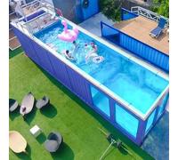 Piscina fuori terra con pannello in vetro, piscina all'aperto per uso domestico e commerciale