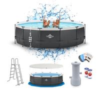 Piscina Fuori Terra Dardaruga Ø 488 x 132 cm | Mod. MAUI (2026) | Marchio Italiano | Scala + Copertura + Telo Base + Pompa Filtro Energy Saver | Materiali PREMIUM | Garanzia e Assistenza ITALIA