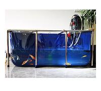 Piscina fuori terra, Finestra for la visualizzazione trasparente dello stagno della piscina dell'acquario. Telaio in acciaio con tela in PVC resistente(140x140x35cm)