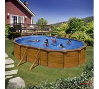 Gre Pools Piscina Aspetto Legno D´acciaio Mauritius