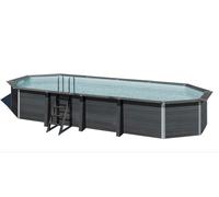 Piscina In Legno Composito Wpc Wood 8,04 X 3,86 X H 1,24 M