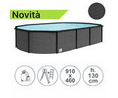 Piscina fuori terra in acciaio GREY POOL 910x460x130 cm