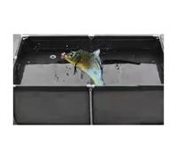 Piscina Fuori Terra, laghetto per Pesci in Tela PVC, Serbatoio d'Acqua Pieghevole per Allevamento ittico, gamberetti e idroponica, Nero, 100x100x50 cm - Soluzione Durevole per Lo stoccaggio