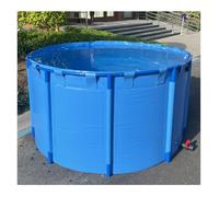 Piscina fuori terra per adulti, piscina fuori terra rotonda all'aperto con telaio in acciaio, serbatoio d'acqua, tela in PVC sopra terra stagno, per l'allevamento ittico 6,6 x 1,97 ft/498 Gal(3184L