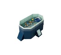 Piscina fuori terra pieghevole con 2 scarichi per una facile installazione - Non gonfiabile per esterni, per adulti, bambini e animali domestici