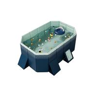 Piscina fuori terra pieghevole con 2 scarichi per una facile installazione - Non gonfiabile per esterni, per adulti, bambini e animali domestici