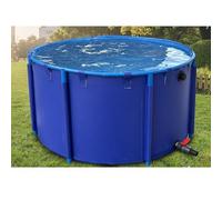 Piscina fuori terra pieghevole, grande stagno per pesci in tela con telaio in PVC per una facile installazione, ideale per l'allevamento di koi, agricoltura e uso dei bambini