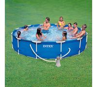 Piscina Fuori Terra Rotonda H76x366cm con Pompa a Filtro Intex Frame