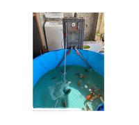 Piscina Fuori Terra Rotonda Portatile - Vasca per Acqua in Tela Spessa per Pesci e gamberetti, 182,9 x 99,1 cm, Resistente alla siccità, Pieghevole per Uso Domestico e in Giardino, Blu