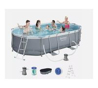 PISCINA FUORITERRA ESTERNA BESTWAY STEEL FRAME 56448 488x305x107 POMPA COPERTURA